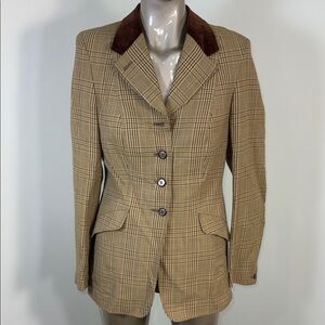 Harry Hall Plaid Tan Women's Blazer